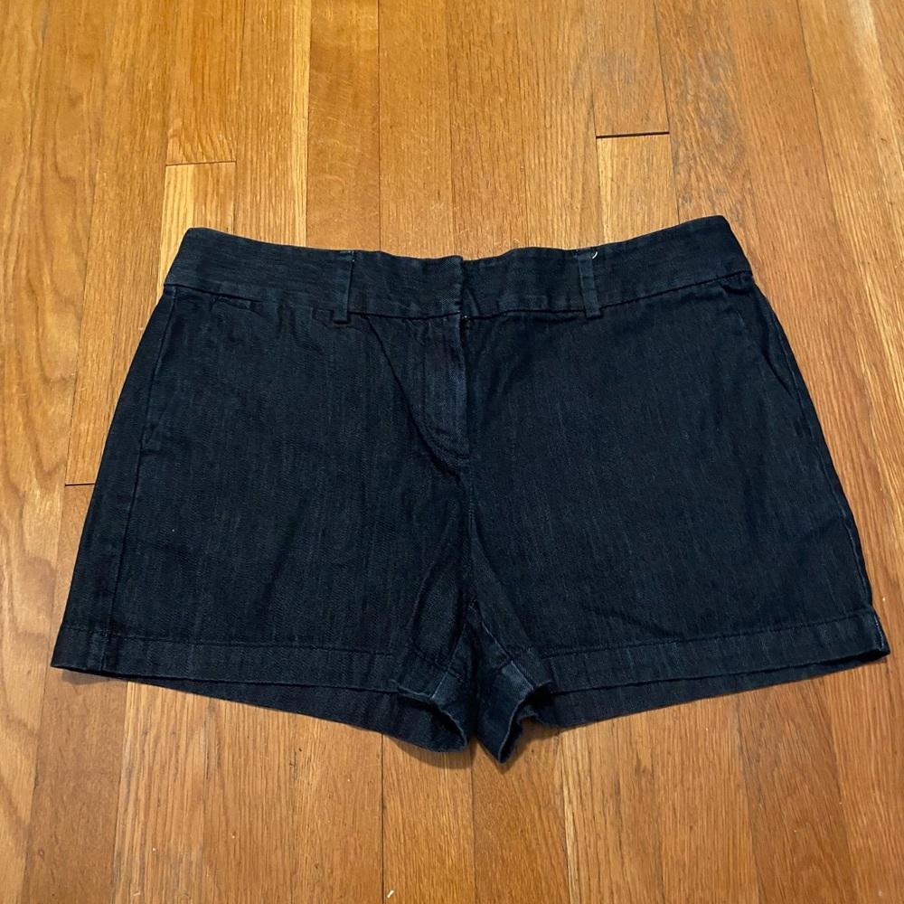 LOFT Dark Denim Chambray Shorts